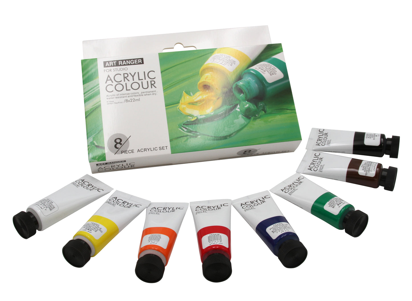 8x22ml Set MAGI®-Studio Grundfarben Acryl