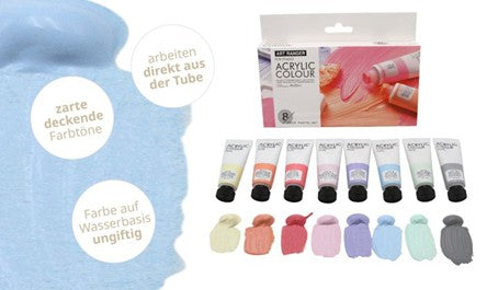 Acrylfarben Pastell 8x22ml Set ART RANGER